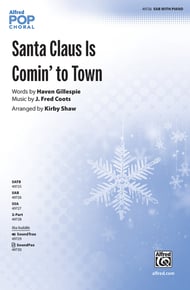 Santa Claus Is Coming to Town SAB choral sheet music cover Thumbnail